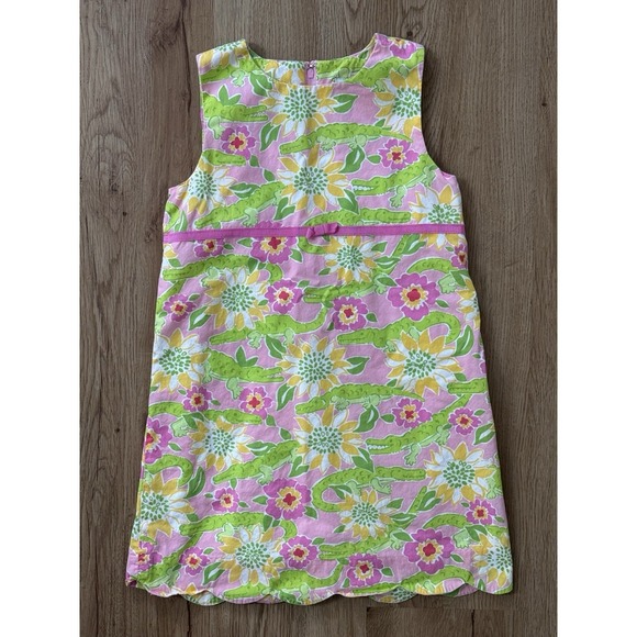 Lilly Pulitzer Other - Lilly Pulitzer Girls‎ Size 6x Dress Alligator Floral Lined Vtg 90's Sleeveless